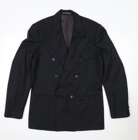 relaxed classics Mens Black Viscose Jacket Suit Jacket Size 36 Regular