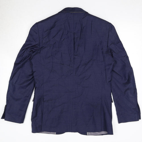 John Lewis Mens Blue Wool Jacket Suit Jacket Size 40 Regular