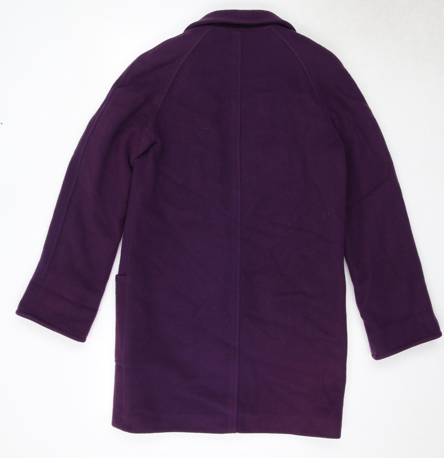 Planet Womens Purple Overcoat Coat Size 10 Button