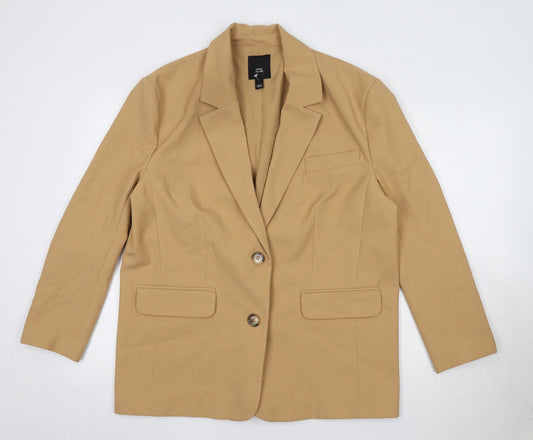 River Island Womens Beige Polyester Jacket Blazer Size 6