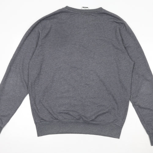 Hype Mens Grey Polyester Pullover Sweatshirt Size L