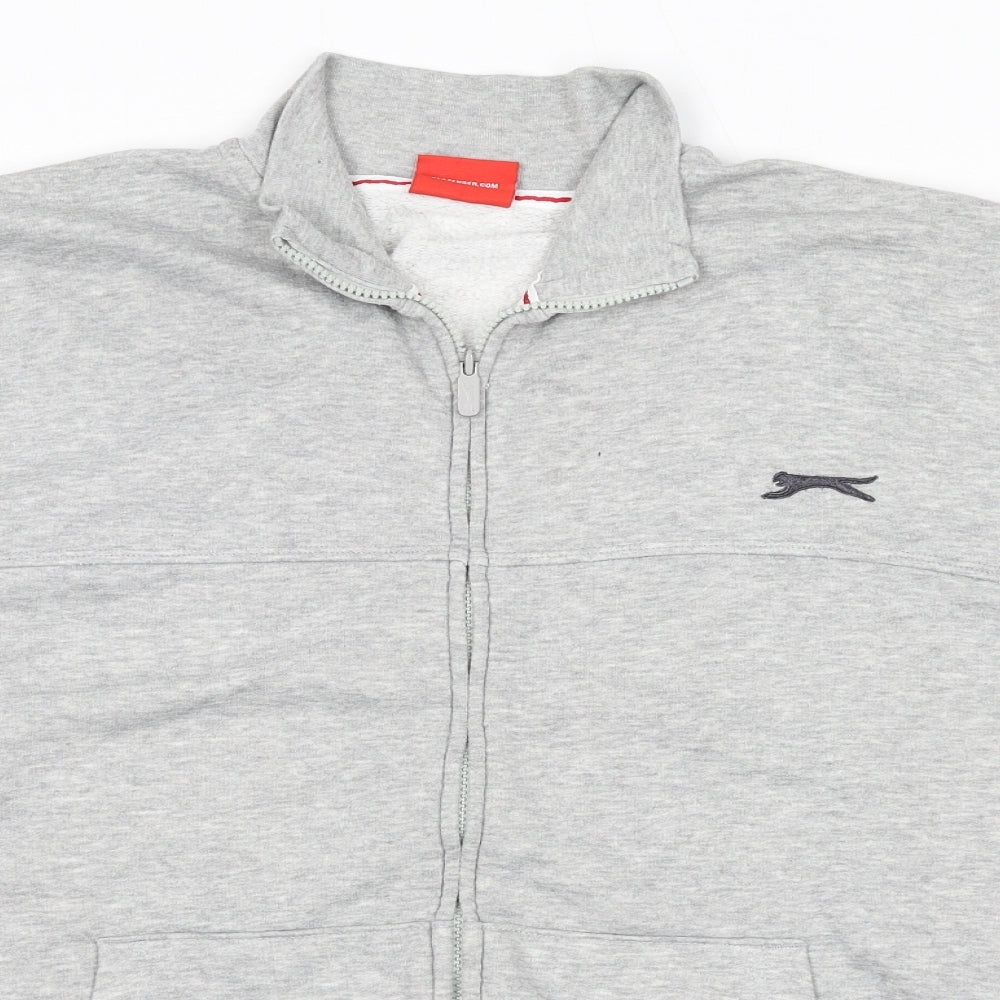 Slazenger Mens Grey Polyester Full Zip Sweatshirt Size XL