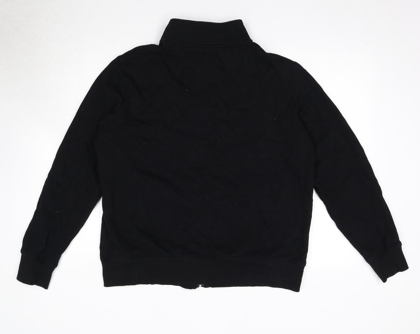 Marks and Spencer Mens Black Cotton Full Zip Sweatshirt Size XL