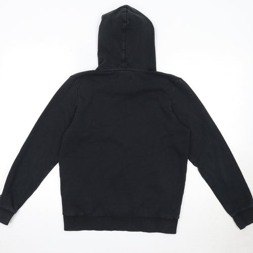 JACK AND JONES Boys Black Cotton Pullover Hoodie Size 14 Years Pullover