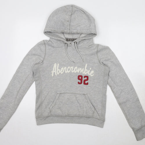 Abercrombie & Fitch Womens Grey Cotton Pullover Hoodie Size M