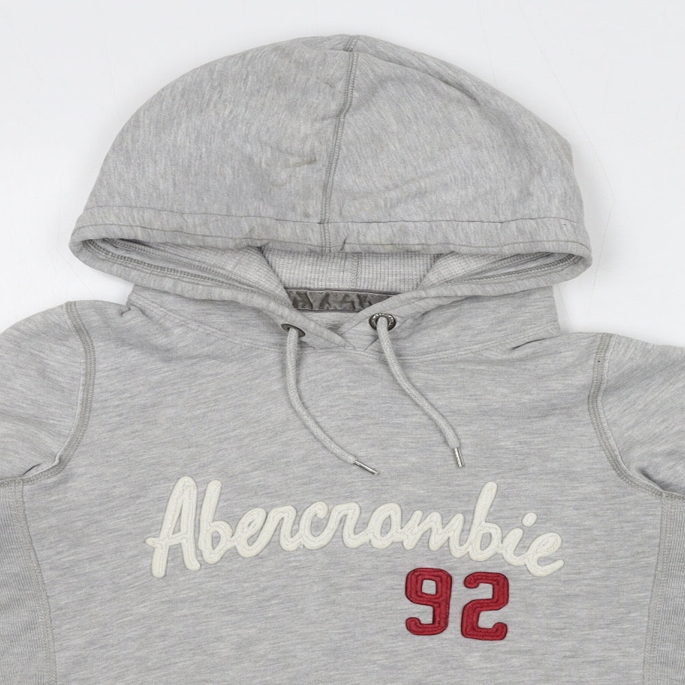 Abercrombie & Fitch Womens Grey Cotton Pullover Hoodie Size M