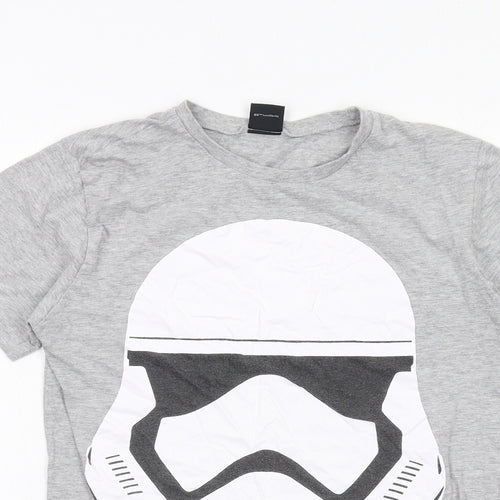 Star Wars Mens Grey Cotton T-Shirt Size S Round Neck - Stormtroopers