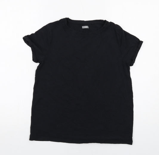 NEXT Boys Black Cotton Basic T-Shirt Size 14 Years Round Neck Pullover
