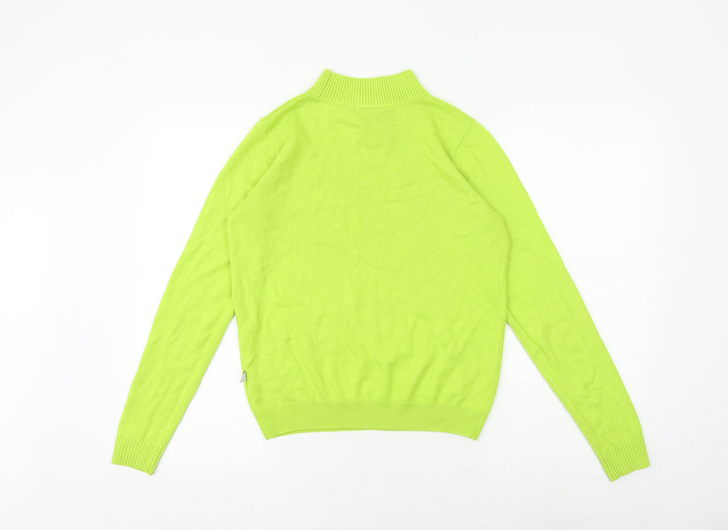COLLUSION Womens Green Mock Neck Acrylic Pullover Jumper Size 12