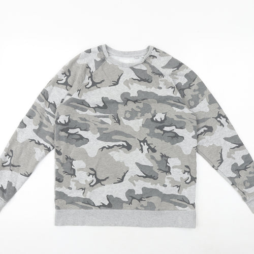 NEXT Boys Grey Camouflage Cotton Pullover Sweatshirt Size 10 Years Pullover