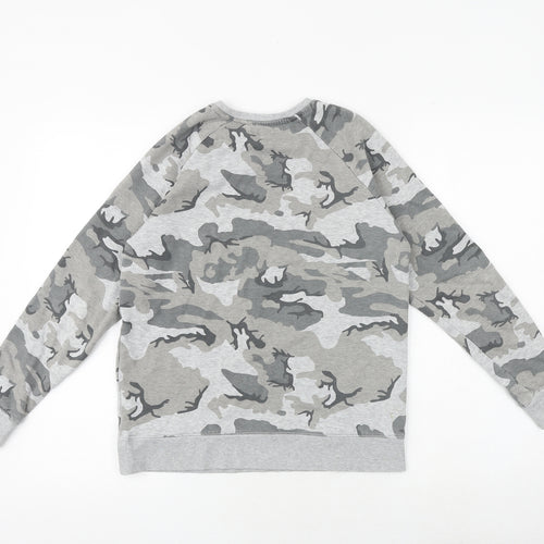 NEXT Boys Grey Camouflage Cotton Pullover Sweatshirt Size 10 Years Pullover
