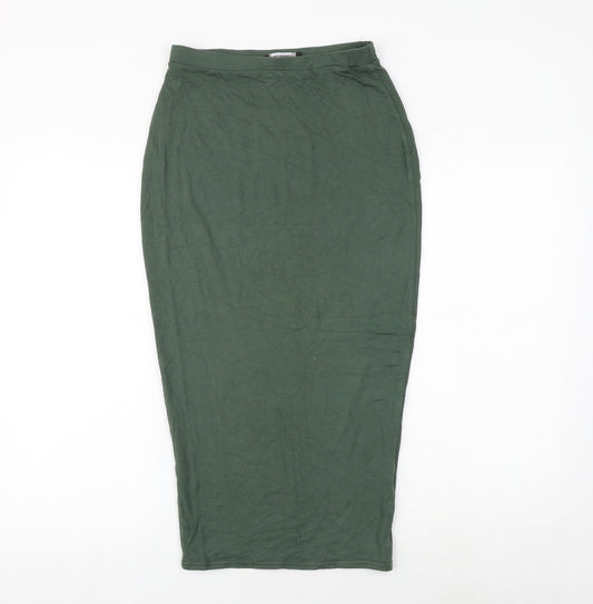 Missguided Womens Green Viscose Bandage Skirt Size 10