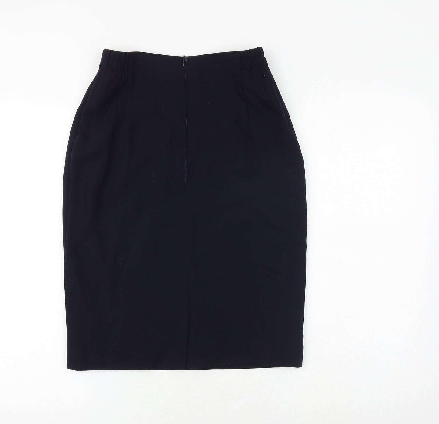 Jaeger Womens Blue Wool A-Line Skirt Size 10 Zip