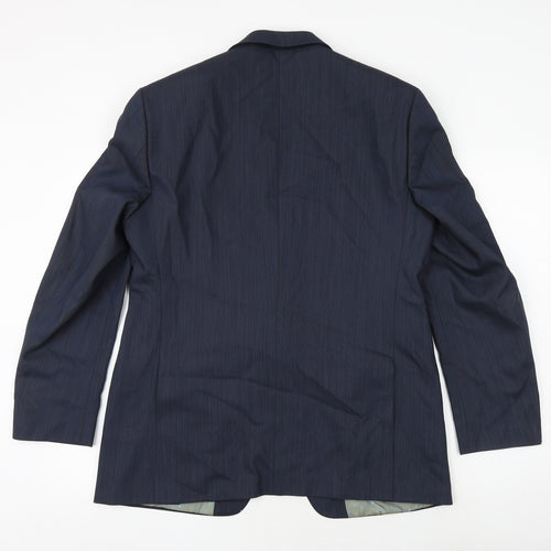 REMUS Mens Blue Wool Jacket Suit Jacket Size 40 Regular