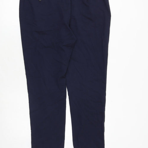 Burton Mens Blue Polyester Chino Trousers Size 36 in Regular Zip