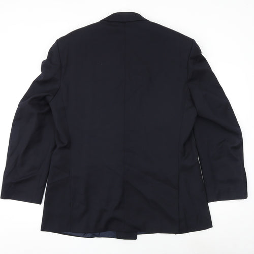 The Label Mens Blue Wool Jacket Blazer Size 42 Regular
