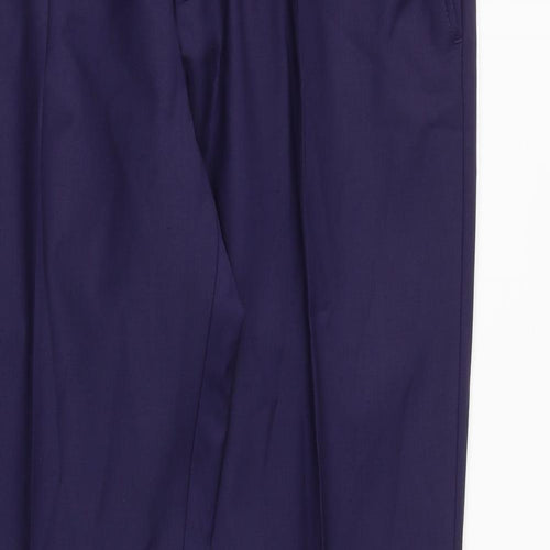 River Island Mens Purple Polyester Trousers Size 36 in L32 in Regular Zip