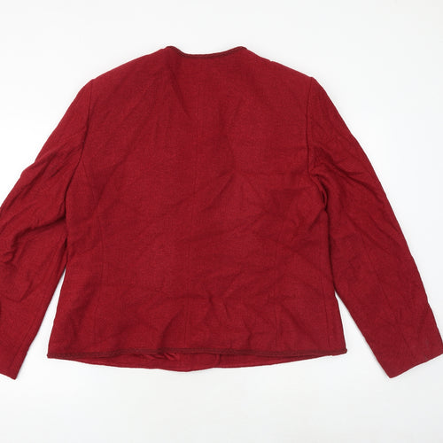 ALEX&CO Womens Red Jacket Size 20 Button