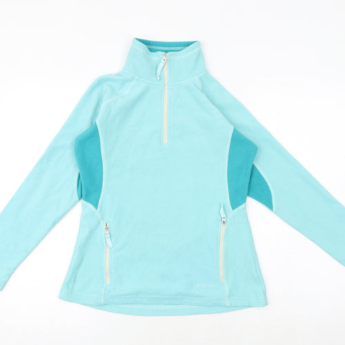 Peter Storm Womens Blue Colourblock Polyester Pullover Sweatshirt Size 8 Zip