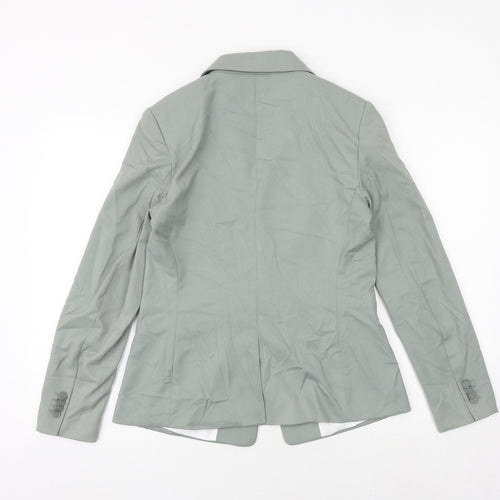 H&M Womens Green Jacket Blazer Size 12 Button