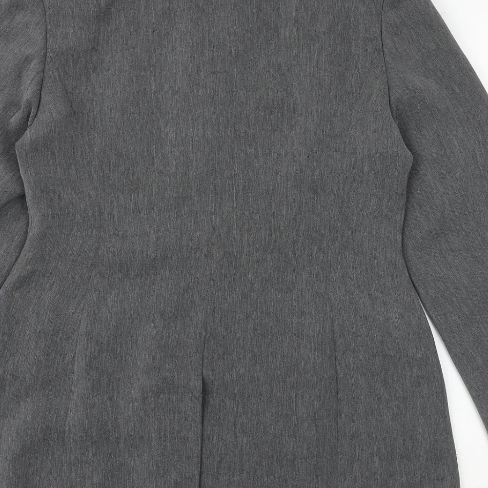 Jaeger Womens Grey Jacket Blazer Size 12 Button