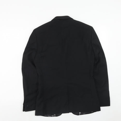 Harry Brown Mens Black Polyester Tuxedo Suit Jacket Size 36 Regular