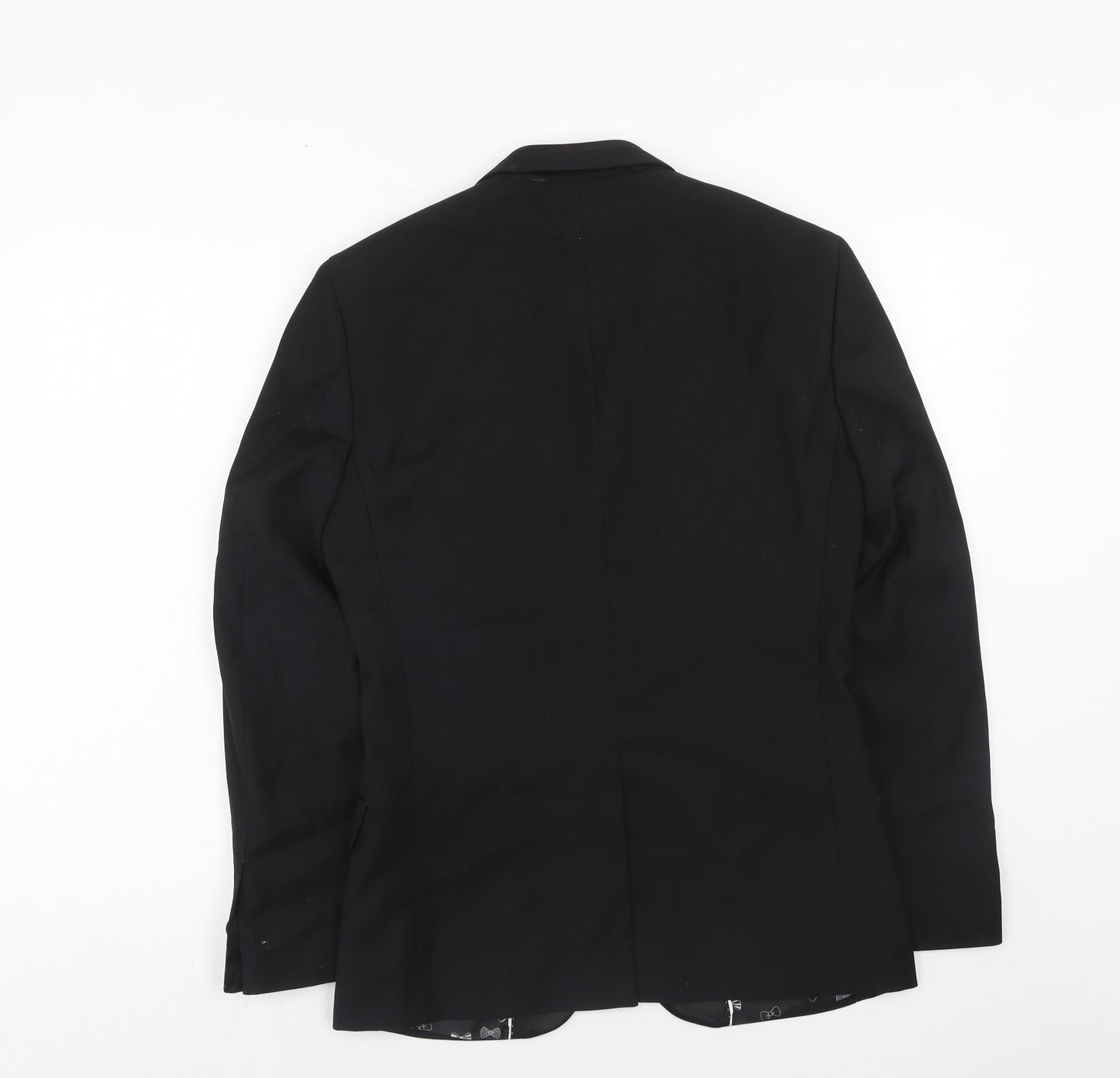 Harry Brown Mens Black Polyester Tuxedo Suit Jacket Size 36 Regular