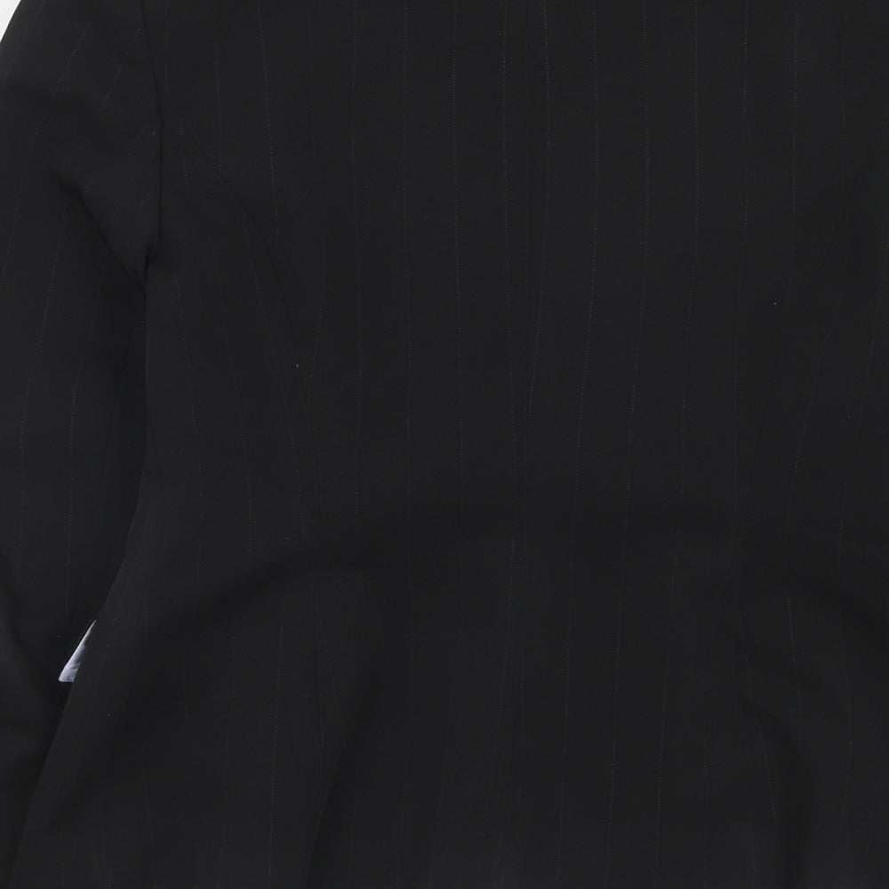 Bay Womens Black Polyester Jacket Suit Jacket Size 10