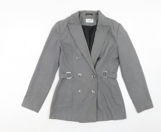 Etham Womens Grey Viscose Jacket Blazer Size 10