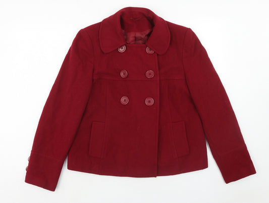 Dorothy Perkins Womens Red Jacket Size 14 Button