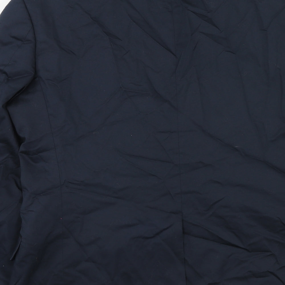 Steel & Jelly Womens Blue Cotton Jacket Suit Jacket Size 12