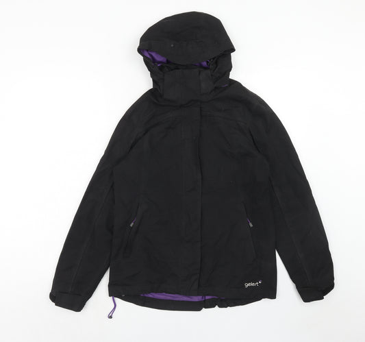 Gelert Womens Black Windbreaker Jacket Size 10 Zip