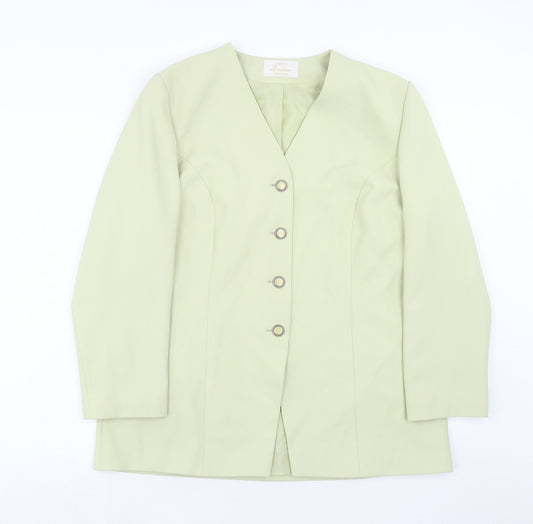 Eastex Womens Green Polyester Jacket Blazer Size 16