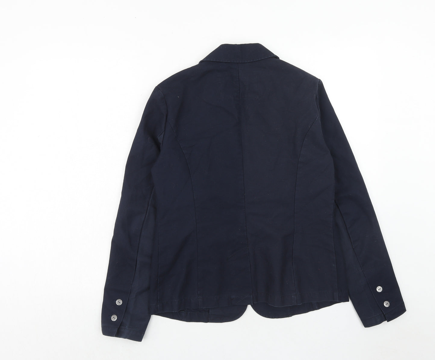 MANTARAY PRODUCTS Womens Blue Jacket Blazer Size 12 Button