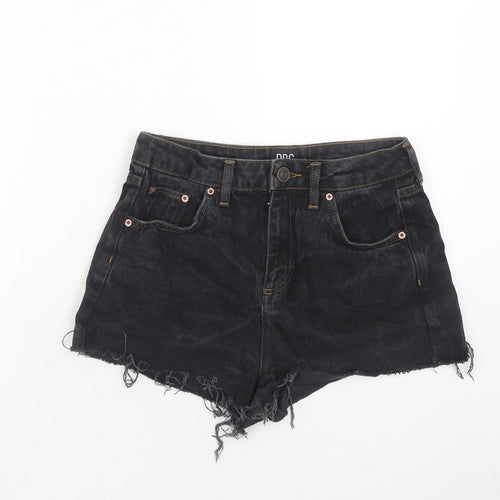 BDG Womens Black Cotton Cut-Off Shorts Size 28 in Regular Zip