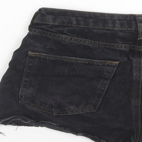 BDG Womens Black Cotton Cut-Off Shorts Size 28 in Regular Zip