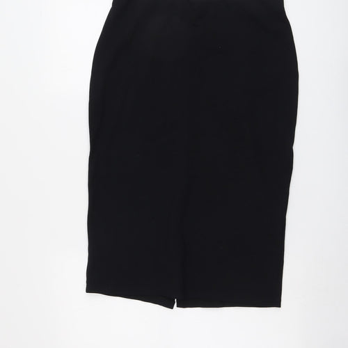 Marks and Spencer Womens Black Viscose A-Line Skirt Size 12