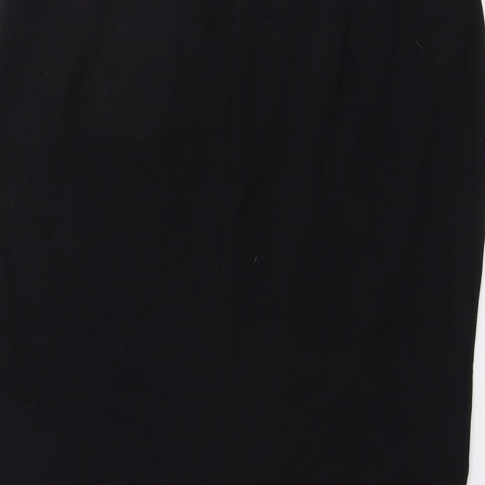 Marks and Spencer Womens Black Viscose A-Line Skirt Size 12