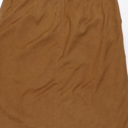 So Fabulous Womens Brown Polyester A-Line Skirt Size 16 Zip