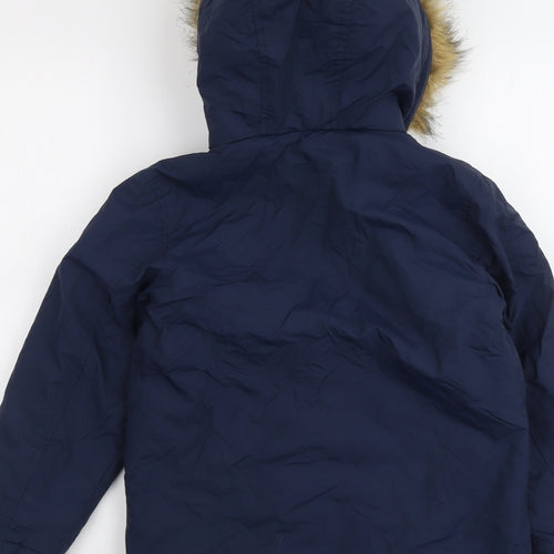 Marks and Spencer Boys Blue Windbreaker Jacket Size 6-7 Years Zip