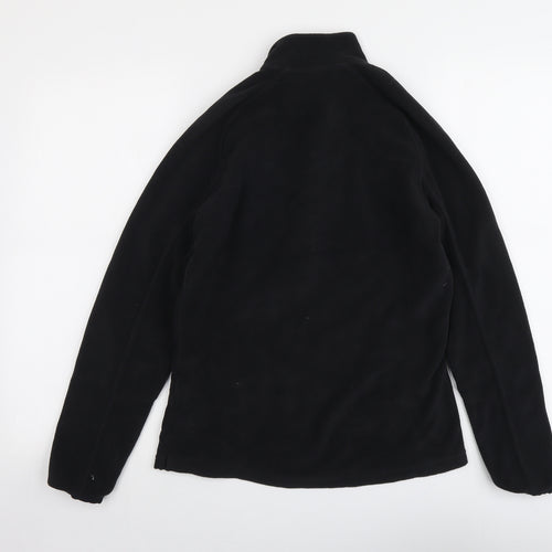 Quechua Womens Black Herringbone Polyester Pullover Sweatshirt Size M Zip