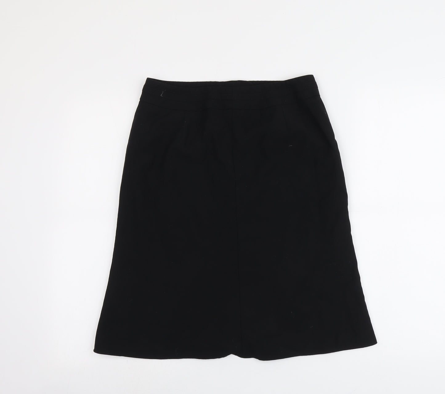NEXT Womens Black Viscose A-Line Skirt Size 10 Zip