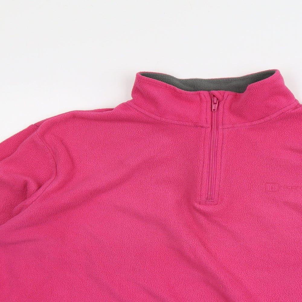 Hi Gear Womens Pink Polyester Pullover Sweatshirt Size 16 Zip