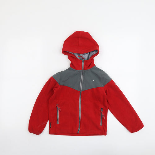 Trespass Boys Red Colourblock Jacket Size 5-6 Years Zip