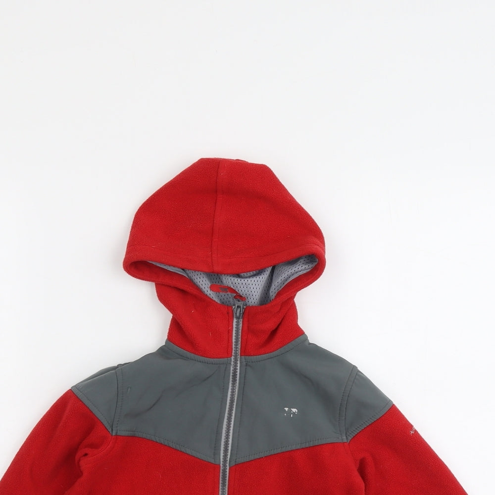 Trespass Boys Red Colourblock Jacket Size 5-6 Years Zip