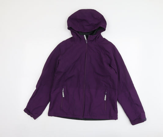 Hi Gear Girls Purple Windbreaker Jacket Size 11-12 Years Zip
