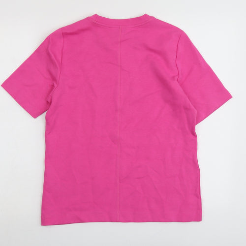 Autograph Womens Pink Cotton Basic T-Shirt Size 10 Round Neck