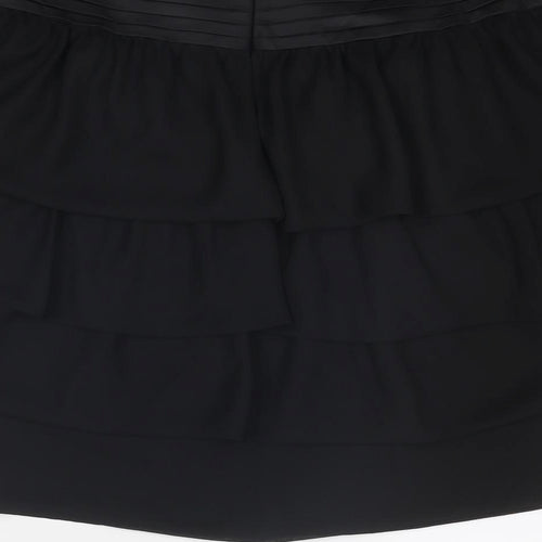 Reiss Womens Black Polyester Skater Skirt Size 14 Zip