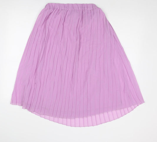 Urban Gypsy Womens Purple Polyester Pleated Skirt Size S