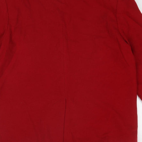 Laura Ashley Womens Red Jacket Blazer Size 14 Button